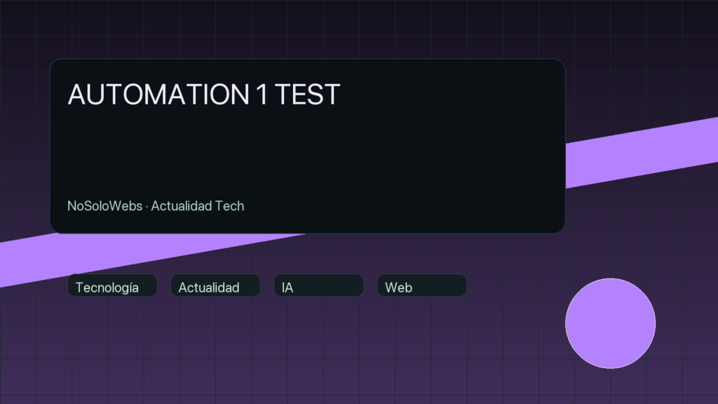 AUTOMATION 1 TEST