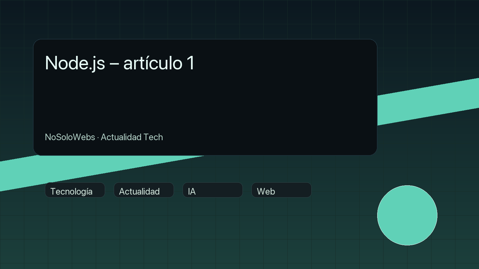 Node.js – artículo 1